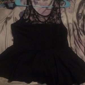 Peplum top with lace